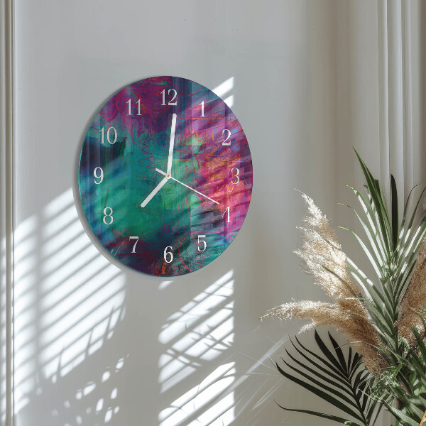 Reloj de pared redondo Pintura colorida