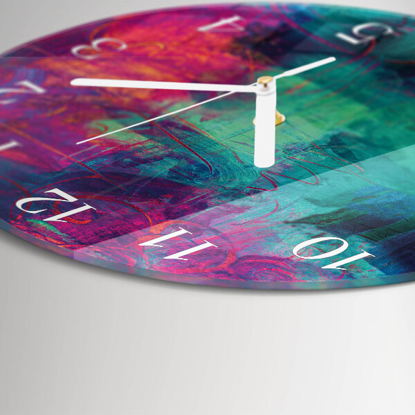 Reloj de pared redondo Pintura colorida