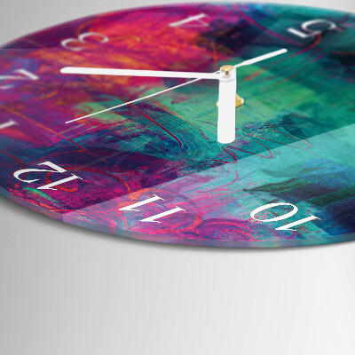 Reloj de pared redondo Pintura colorida