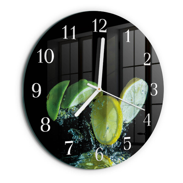 Reloj de pared redondo Limón y lima