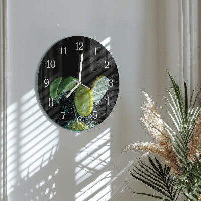 Reloj de pared redondo Limón y lima