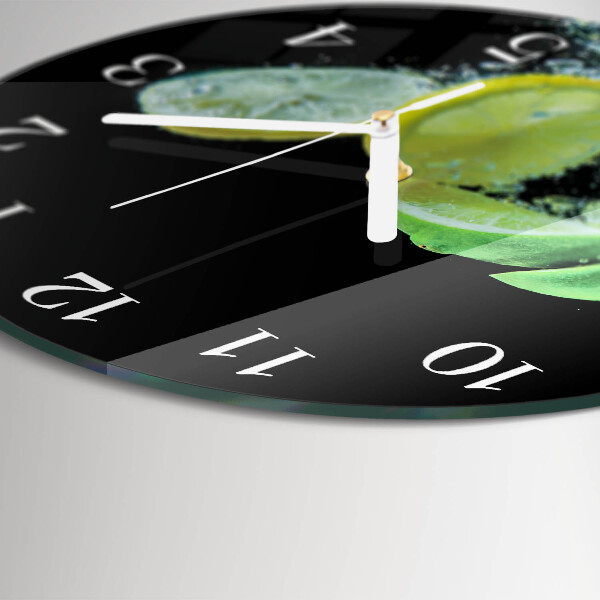 Reloj de pared redondo Limón y lima