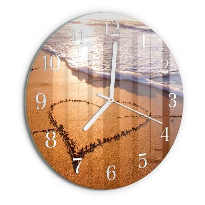 Reloj de pared redondo Corazón de la playa