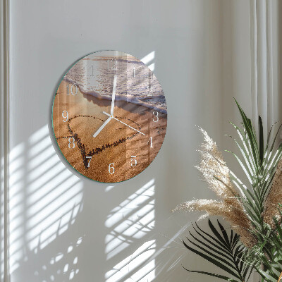 Reloj de pared redondo Corazón de la playa