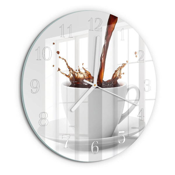 Reloj de pared redondo Taza de café