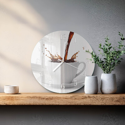 Reloj de pared redondo Taza de café