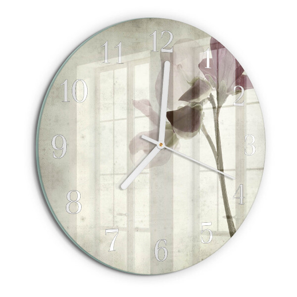 Reloj de pared redondo Flor vintage