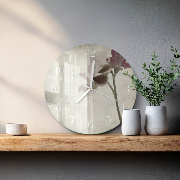 Reloj de pared redondo Flor vintage