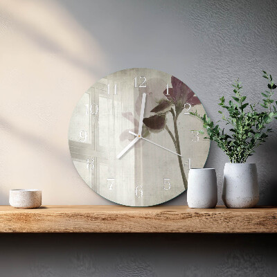 Reloj de pared redondo Flor vintage