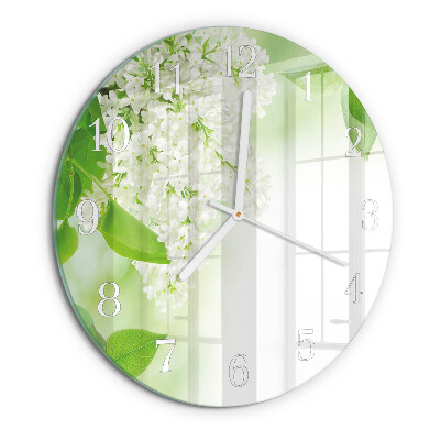 Reloj de pared redondo Hojas