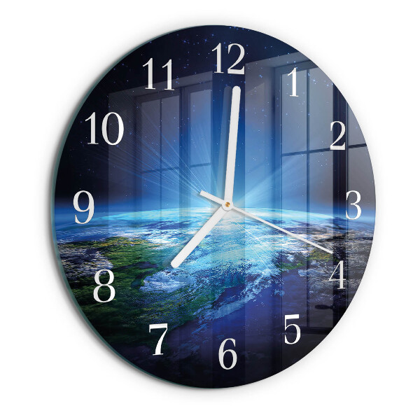 Reloj de pared redondo El universo de la Tierra