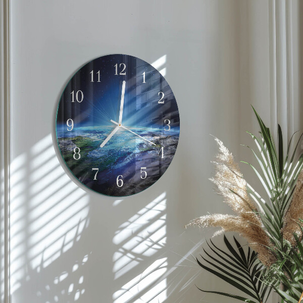 Reloj de pared redondo El universo de la Tierra