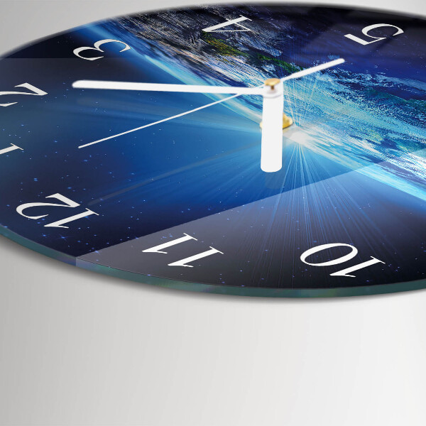 Reloj de pared redondo El universo de la Tierra