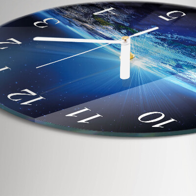 Reloj de pared redondo El universo de la Tierra