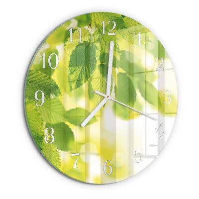 Reloj de pared redondo Hojas
