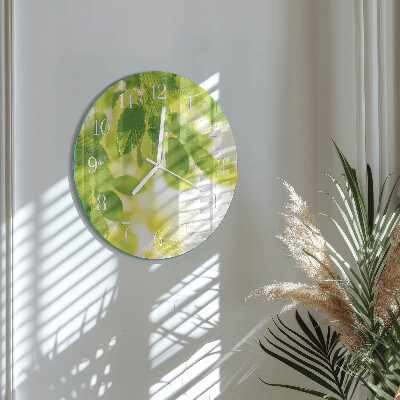 Reloj de pared redondo Hojas