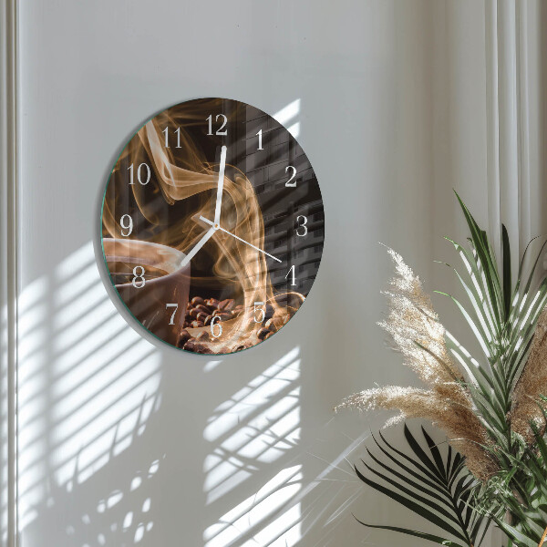 Reloj de pared redondo Taza de café