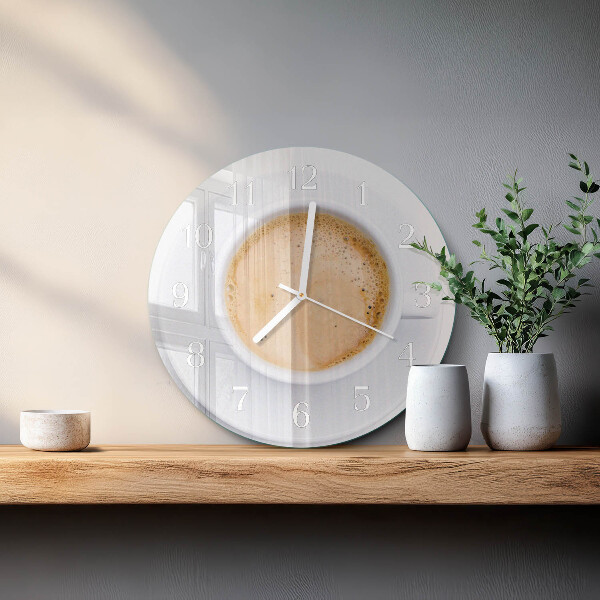 Reloj de pared redondo Taza de café