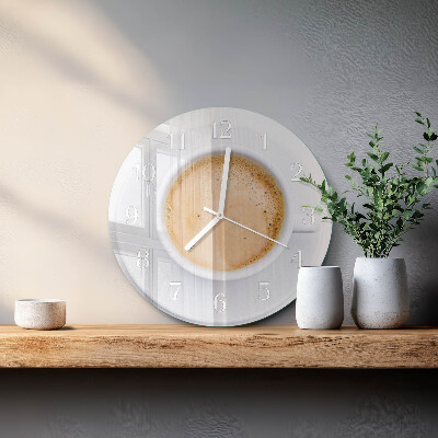 Reloj de pared redondo Taza de café