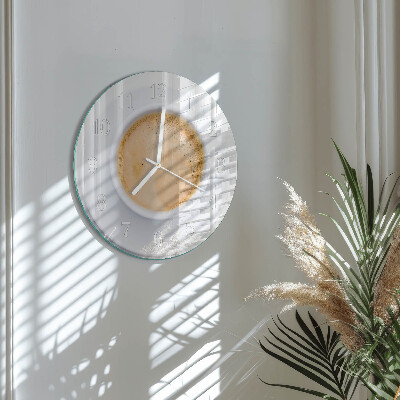 Reloj de pared redondo Taza de café