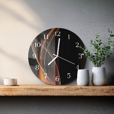 Reloj de pared redondo Líneas abstractas
