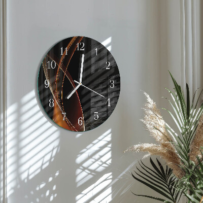Reloj de pared redondo Líneas abstractas