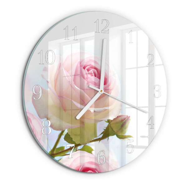 Reloj de pared redondo Rosa
