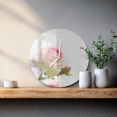 Reloj de pared redondo Rosa
