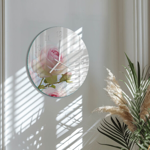 Reloj de pared redondo Rosa