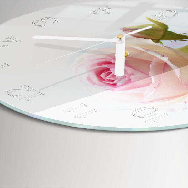 Reloj de pared redondo Rosa