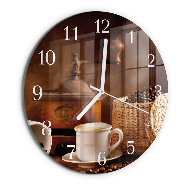 Reloj de pared redondo Taza de café