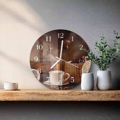 Reloj de pared redondo Taza de café