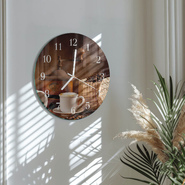 Reloj de pared redondo Taza de café