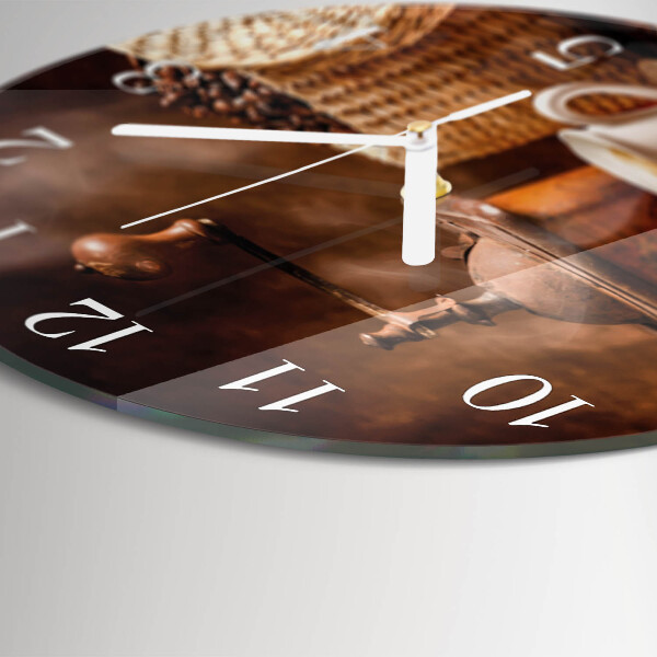 Reloj de pared redondo Taza de café