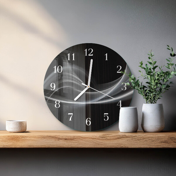 Reloj de pared redondo Líneas abstractas