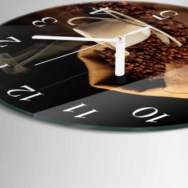 Reloj de pared redondo Granos de café