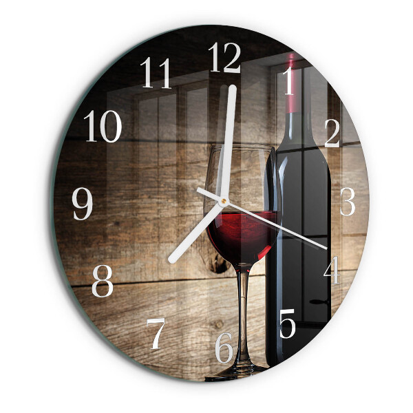 Reloj de pared redondo Vino