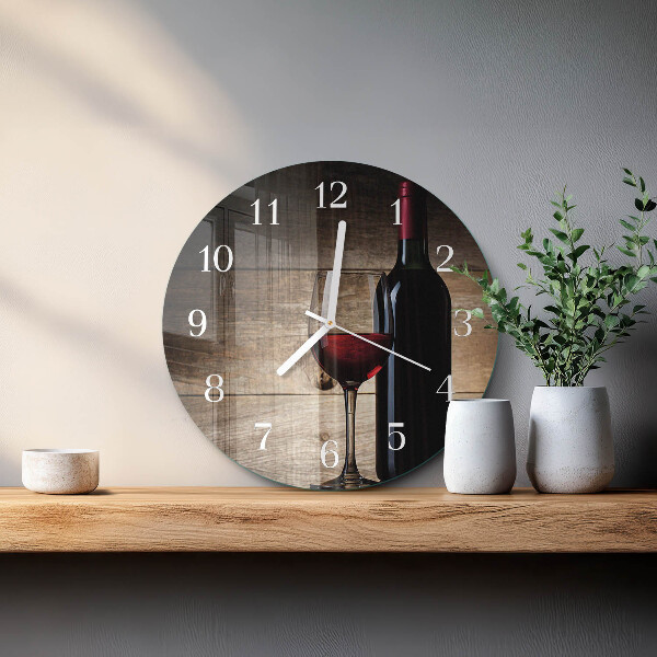 Reloj de pared redondo Vino