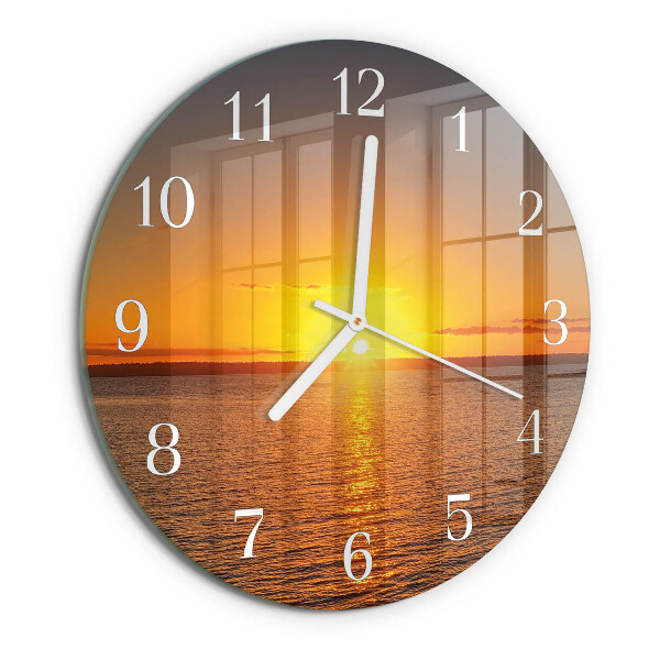 Reloj de pared redondo Atardecer