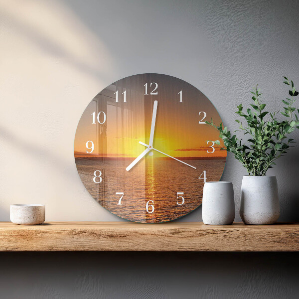 Reloj de pared redondo Atardecer