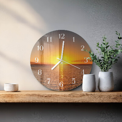 Reloj de pared redondo Atardecer