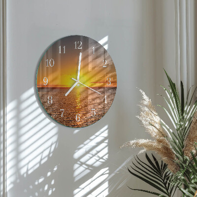 Reloj de pared redondo Atardecer