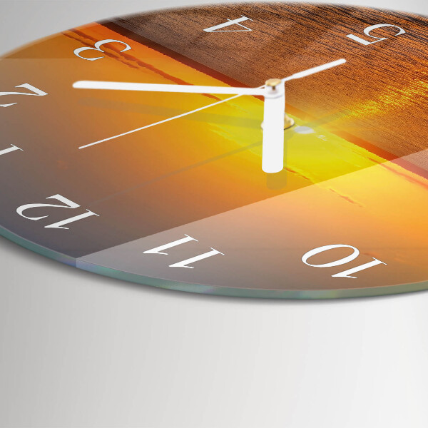 Reloj de pared redondo Atardecer