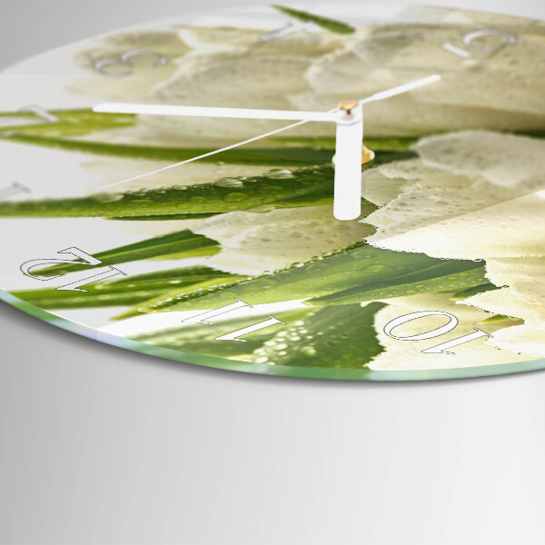 Reloj de pared redondo tulipanes