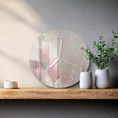 Reloj de pared redondo Flores