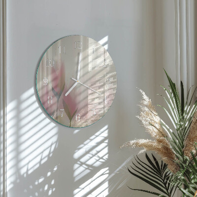 Reloj de pared redondo Flores