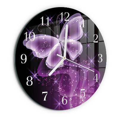 Reloj de pared redondo Mariposa