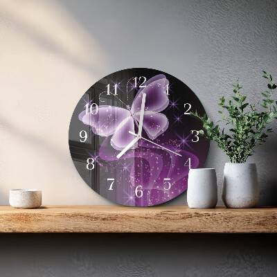 Reloj de pared redondo Mariposa