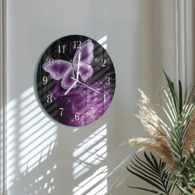 Reloj de pared redondo Mariposa