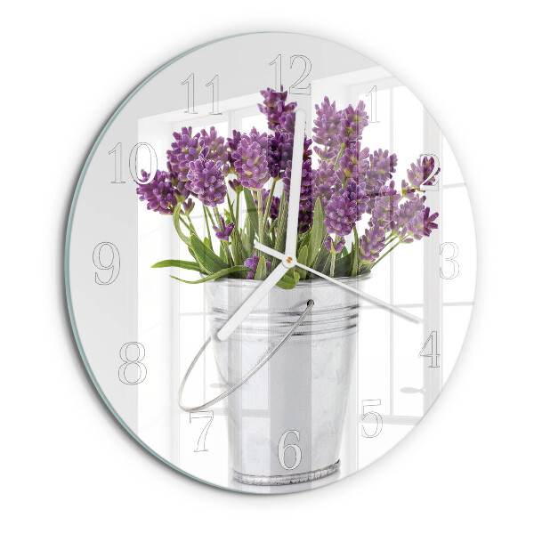 Reloj de pared redondo Lavanda
